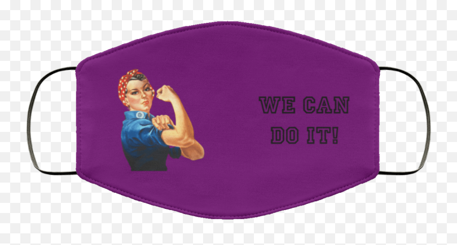 Rosie The Riveter Full Color Face Mask Fma U2013 Tonyu0027s T - Shirts We Can Do Png,Rosie The Riveter Transparent