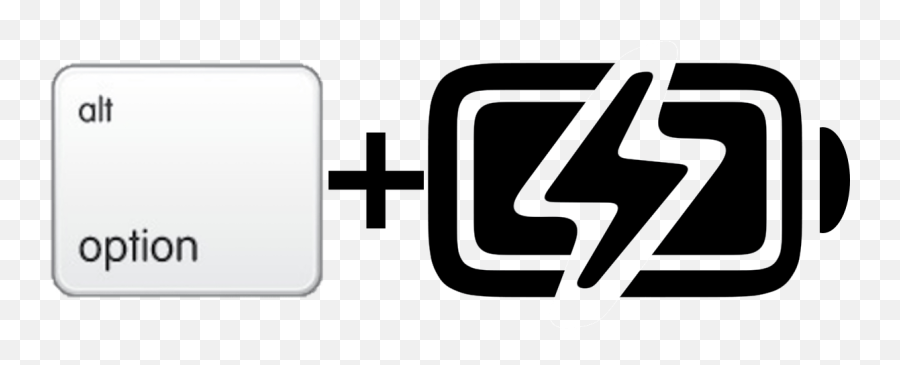 Macbook Pros Battery Via The Option Key - Macbook Pro Battery Symbol