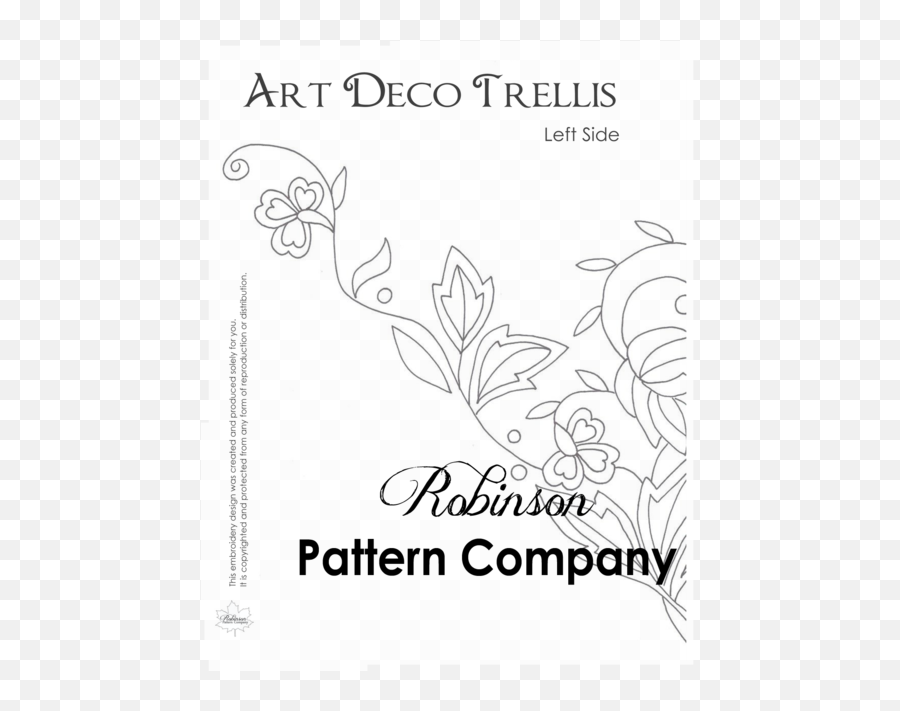 Art Deco Trellis Hand Embroidery Pattern - Hand Embroidery Pattern Design Png,Art Deco Png
