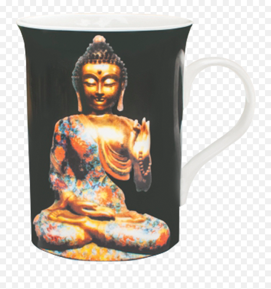 Claycraft Bone China Coffeemilk Mug - Buddha With Black Background 350 Ml Mug Png,Cup Of Coffee Transparent Background