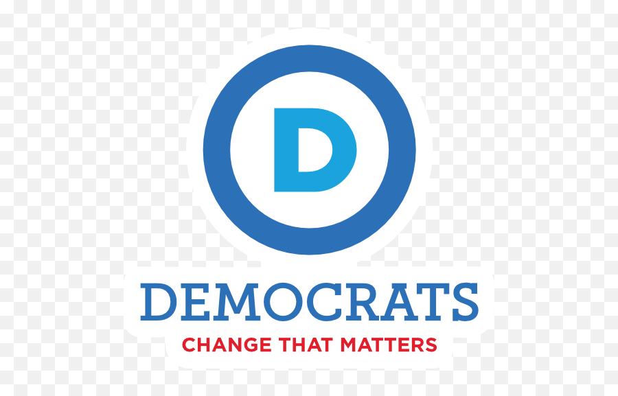 Democratic Party Logo With Slogan Tall Printed Color Sticker - Democrats Png,Democratic Donkey Icon