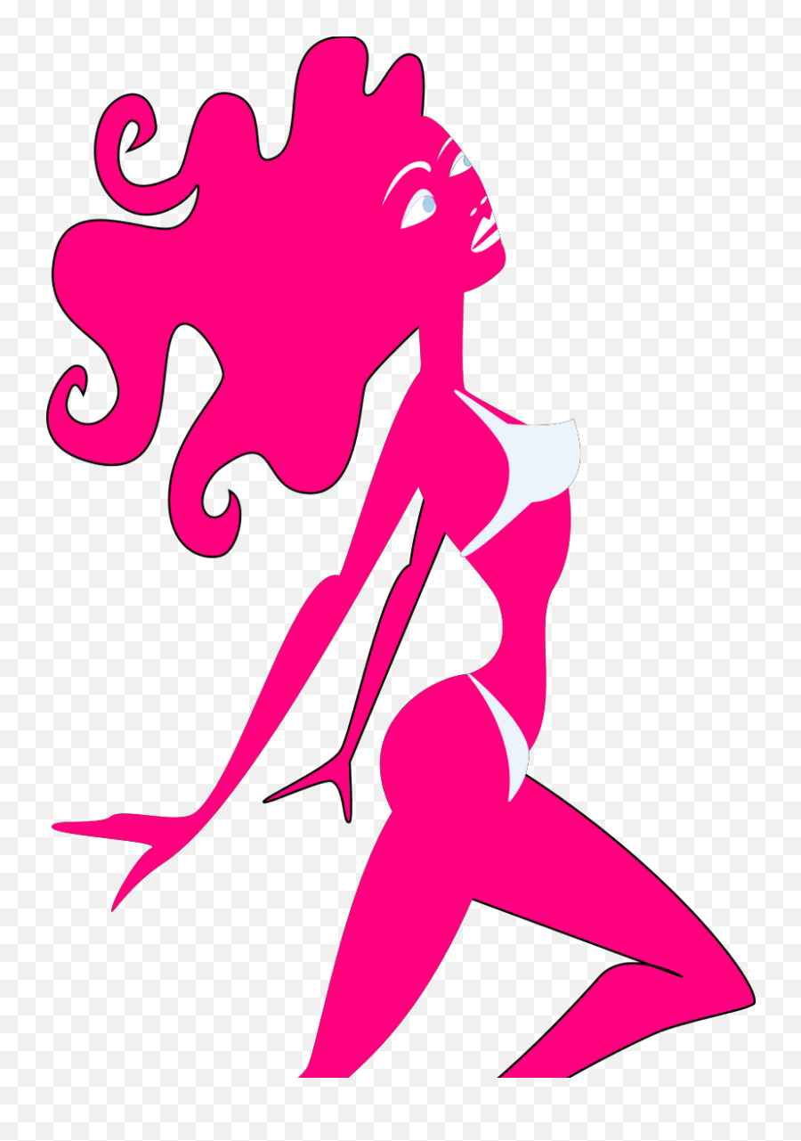 Sexy Svg Vector Clip Art - Svg Clipart Sexy Lady Silhouette Png Pink,Sexy Girl Icon