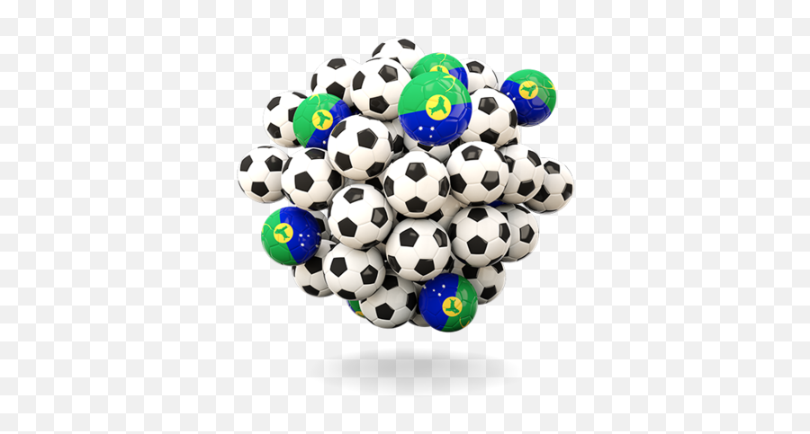 Pile Of Footballs Illustration Flag Christmas Island - Flag Png,Bouncy Ball Icon
