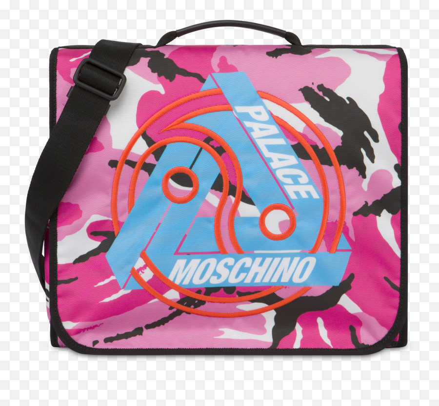 Palace And Moschino Unveil A New Collaboration Vogue - Moschino Palace Bag Png,Versace Icon Satchel
