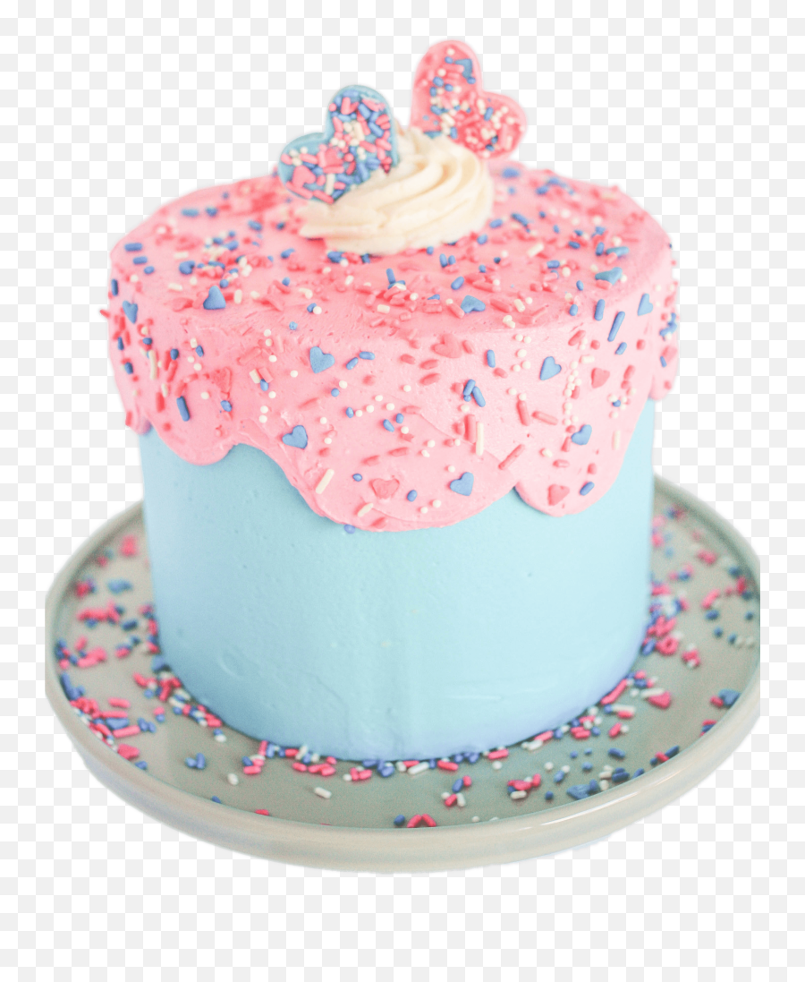 Gender Reveal Cake Sprinkles - Gender Reveal Cake Png,Cake Png Transparent