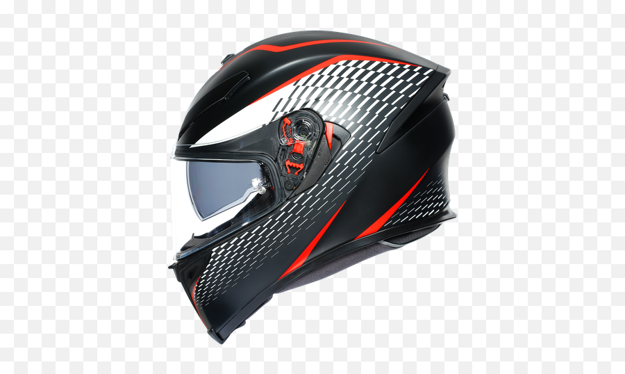 K5 S E2205 Multi - Thunder Matt Blackwhitered Motorcycle Helmet Png,Agv K3 Rossi Icon Helmet