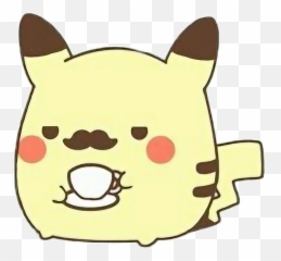 Download Hd Mustache Cute Pokemon Coffeefreetoedit - Pikachu Pikachu Mustache Png,Cute Pokemon Png