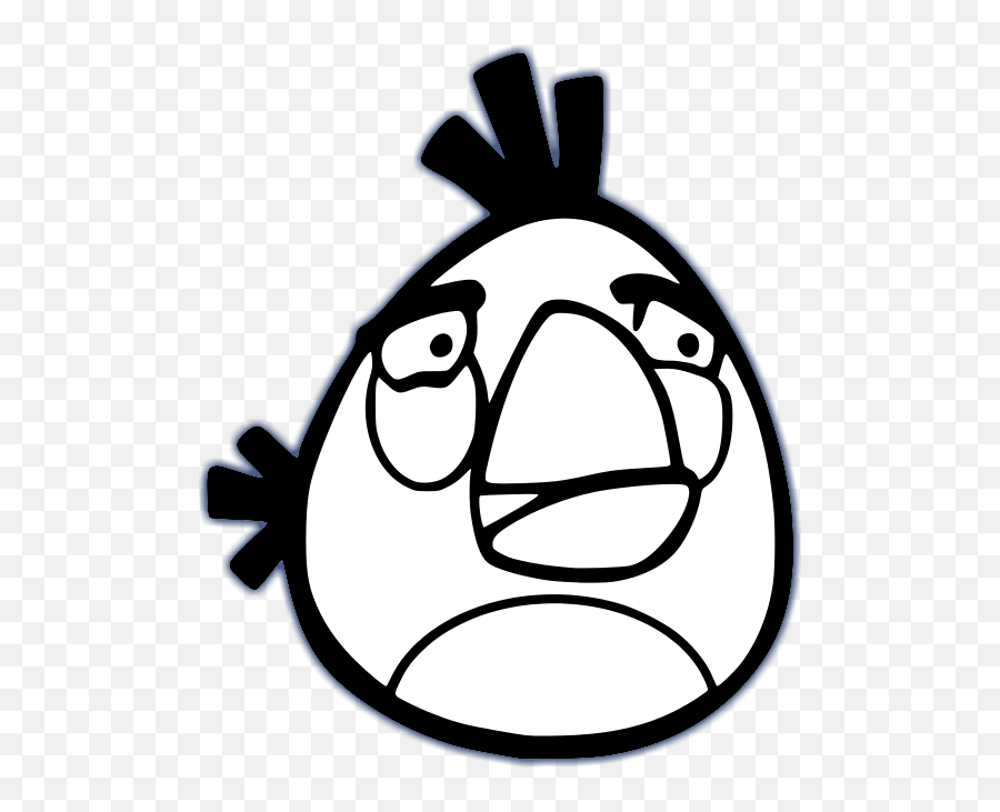 Free Angry Birds Black And White Download - Angry Birds Png,Angry Birds Seasons Icon