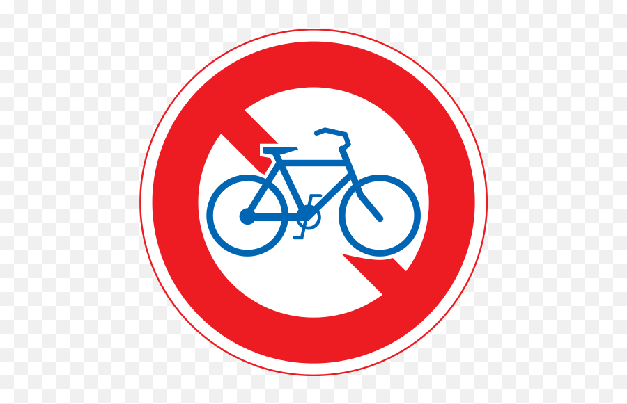 Download The Red Circular Sign Means That Bicycles Are Png Forbidden Icon