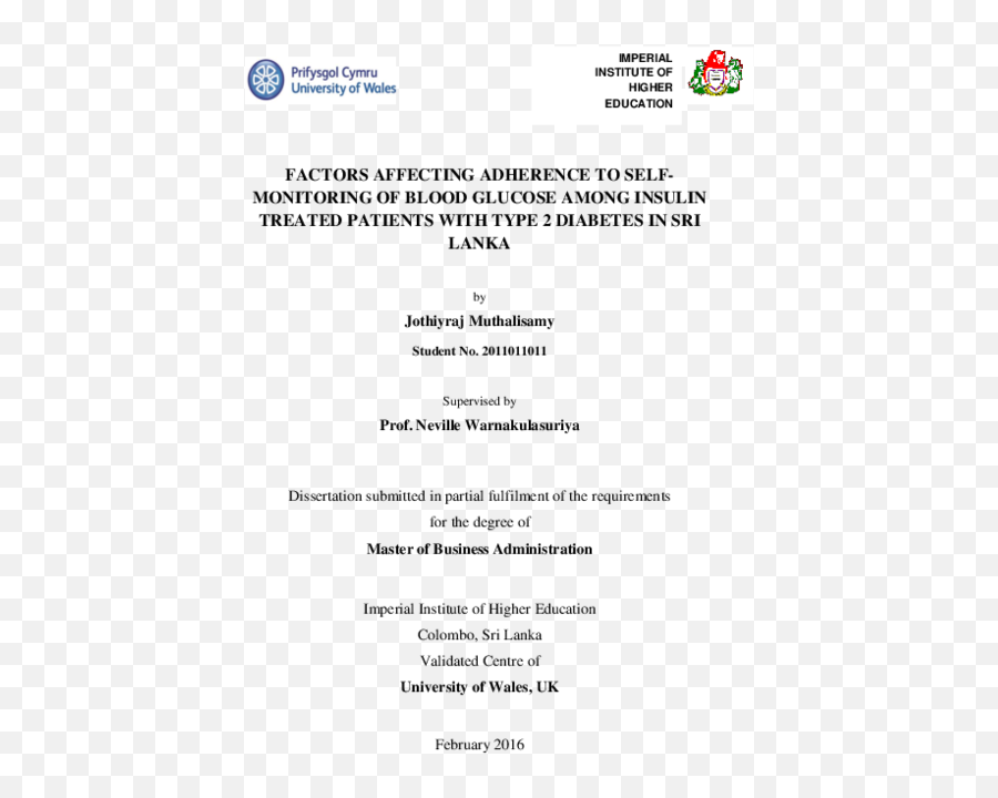 Pdf Factors Affecting Adherence To Self - Monitoring Of Png,Glucose Monitor Icon Alpha