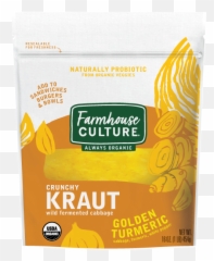 Golden Turmeric Kraut Farmhouse Culture - Packaging And Labeling Png,Turmeric Png