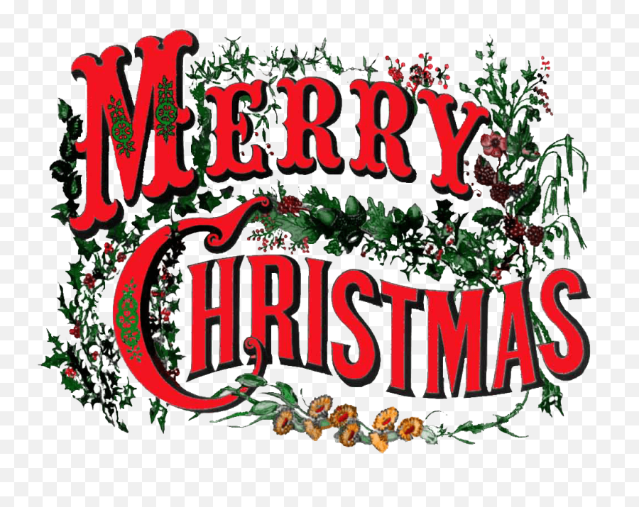 Merry Christmas Vintage Text Png - Say Merry Christmas,Merry Christmas Text Png