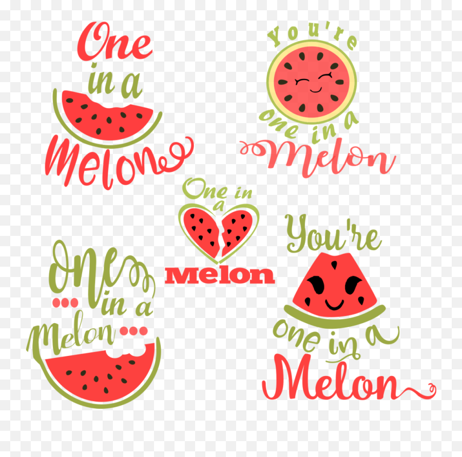 One In A Melon Svg Watermelon - One In A Melon Mom Png,Watermelon Png Clipart