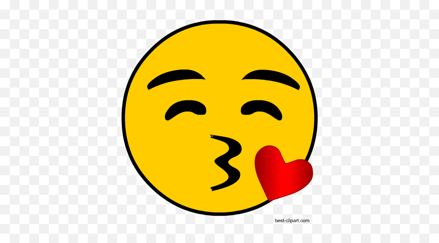 Free Emoji Clip Art - Santa Barbara Png,Kiss Emoji Png