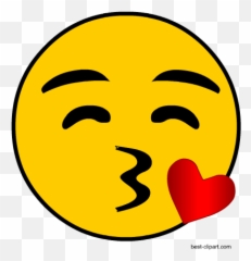 Free Emoji Clip Art - Santa Barbara Png,Kiss Emoji Png