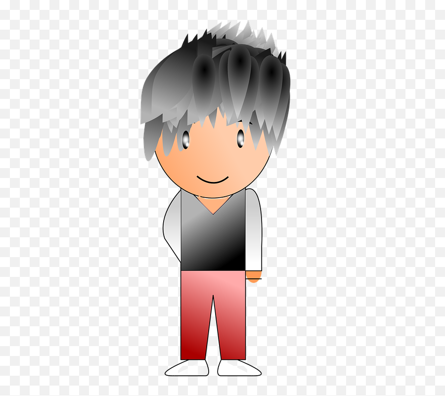 Download Free Png Boy Teenager Teen Black - Free Vector Desenho Menino Cabelo Preto,Teenager Png