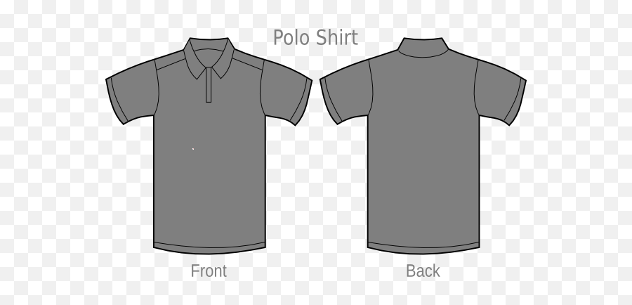 Polo Shirt Grey2 Clip Art - Vector Clip Art Grey Polo Shirt Template Png,Black T Shirt Template Png