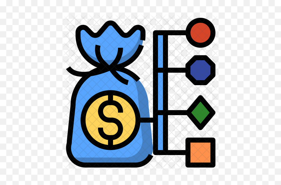 Cost Structure Icon Of Colored Outline - Installment Icon Png,Cost Png