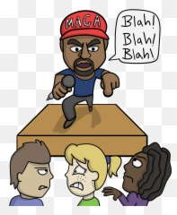Kanye West Rants Are Not Worth Our Time - Cartoon png