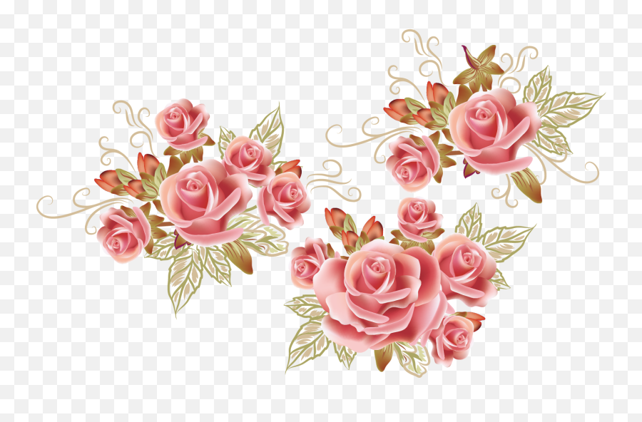 Flower Drawing Png - Rose Pattern Transprent Png Free Rose Floral Pattern Png,Flower Drawing Png