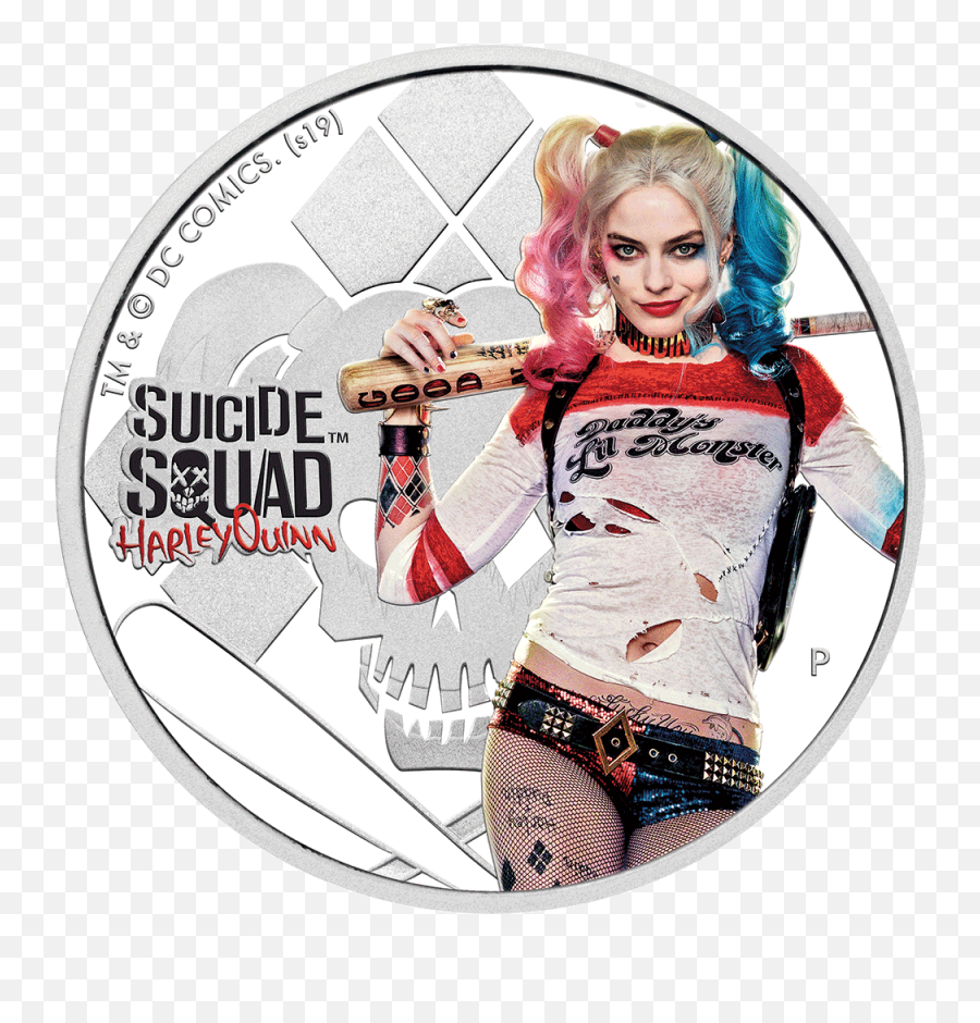Suicide Squad - 1 Oz Emkcom Suicide Squad Coin Png,Harley Quinn Logo Png