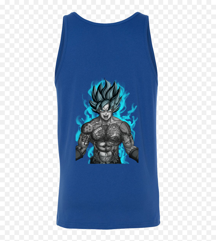 Super Saiyan - Goku With Tattoo Unisex Tank Top T Shirt Active Tank Png,Super Saiyan Goku Png