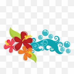 Tropical Flowers Svg Cut Files Beach - Png Beach Transparent