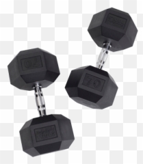 Dumbbells Png - Rubber Coated Hex Dumbbells