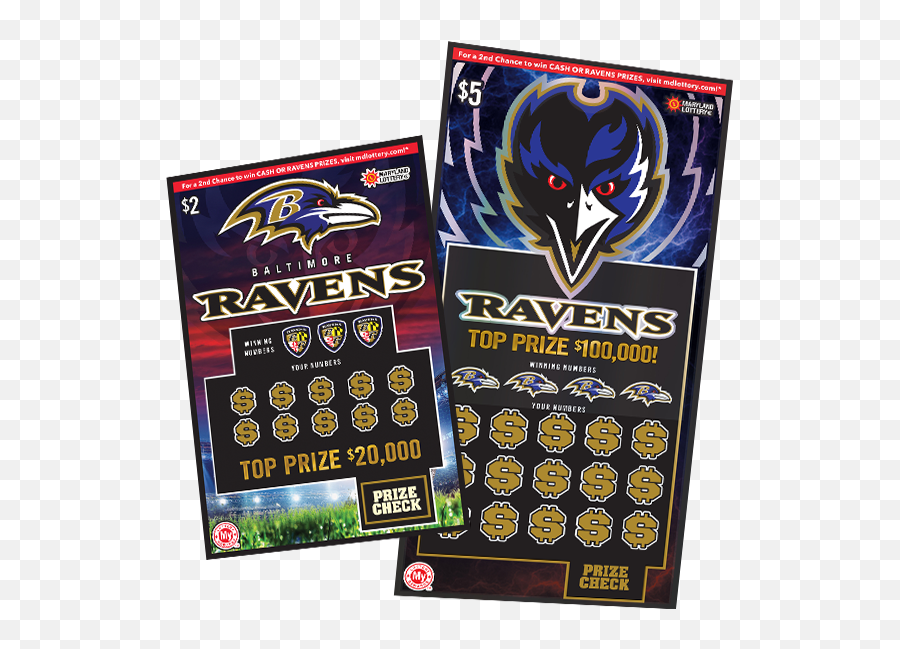 Maryland Lottery Releases Ravens - Themed Scratchoffs Maryland Lottery Ravens Themed Scratch Offs Png,Baltimore Ravens Logo Images