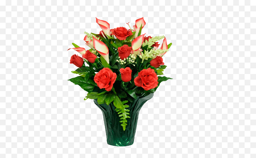 Mausoleum 9 Red Rose Calla Lily - Tulip Vase Png,Calla Lily Png