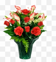 Mausoleum 9 Red Rose Calla Lily - Tulip Vase Png,Calla Lily Png