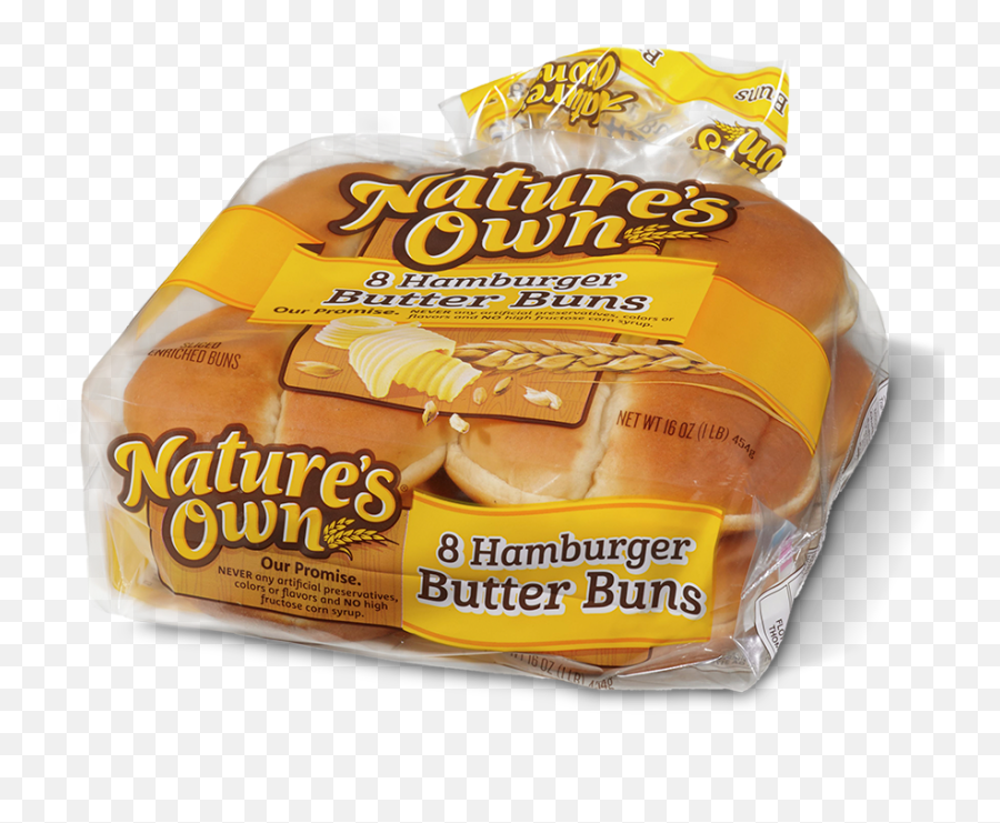 Hamburger Butter Buns Natures Own - Pan Hamburguesa Heb Png,Burger Bun Png