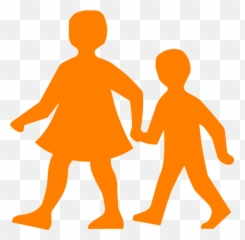 Children Brother Sister Holding - Children Walking Clip Art Png,Kids Walking Png