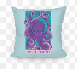 Eight Of Tentacles Pillows Lookhuman - Common Octopus Png,Tentacles Transparent