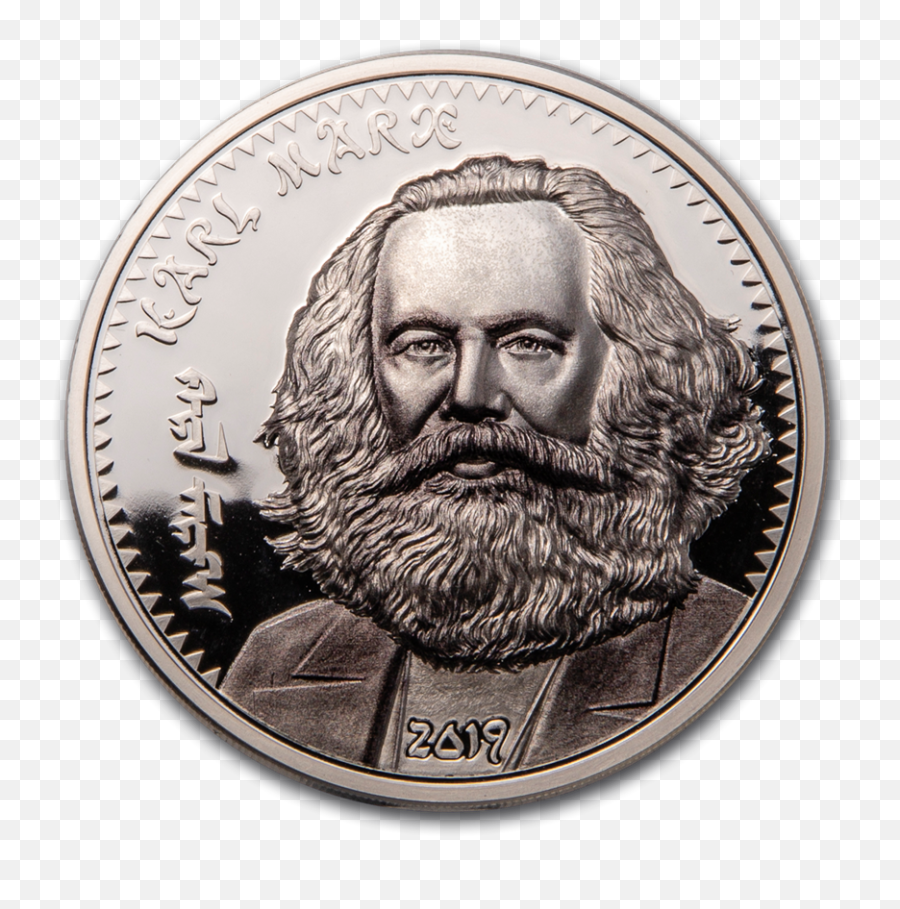 2019 Mongolia 1 Oz Silver Revolutionaries Karl Marx - Hair Design Png,Karl Marx Png