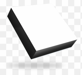 White Outside Black Inside Square Magnetic Box - Horizontal png