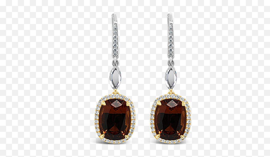 Spessartite Garnet U0026 Diamond Earrings U2013 Craiger Drake Designs - National Science And Technology Museum Png,Garnet Transparent