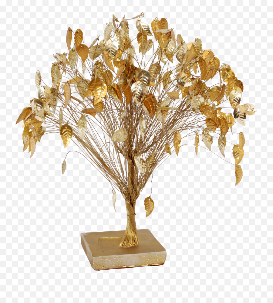 Vintage Gold Leaf Dream Tree Sculpture - Dream Tree Golden Leaf Png,Gold Leaves Png