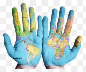 World Map Hands Png Background