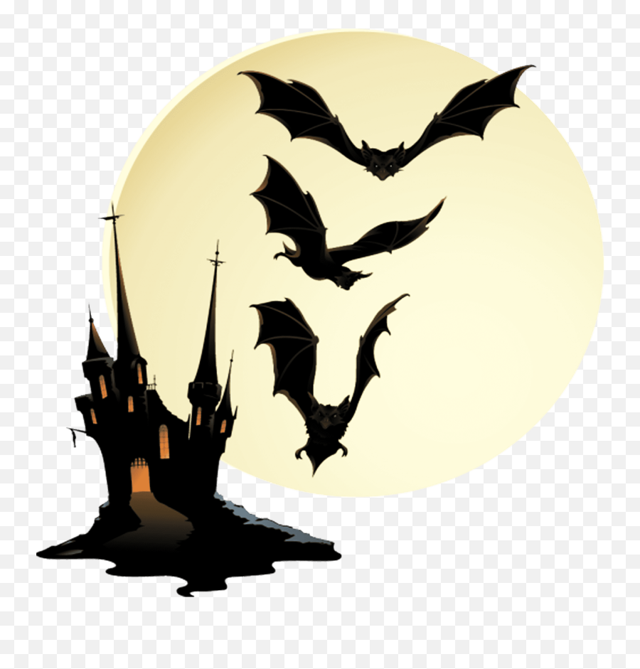 Bat Png - Scary Halloween Castle Png,Halloween Bats Png