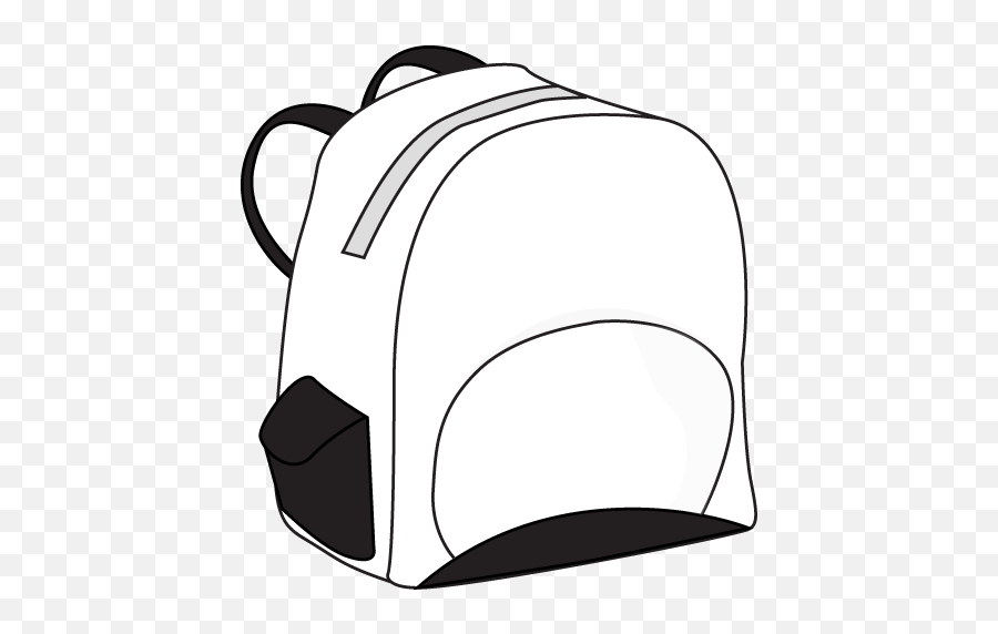 Black And White Backpack Clip Art - Christian Fish And Cross Png,Backpack Clipart Png