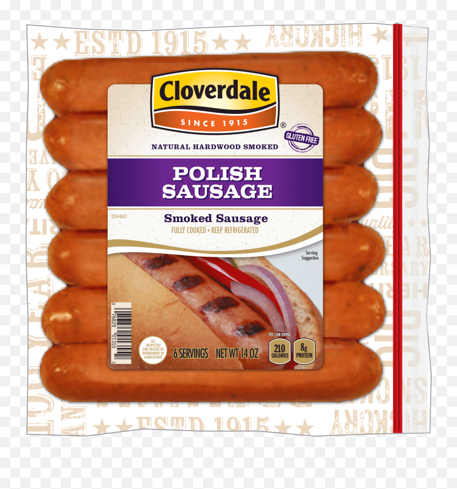 Polish Sausage U2013 Cloverdale Foods - Cloverdale Foods Png,Sausage Transparent