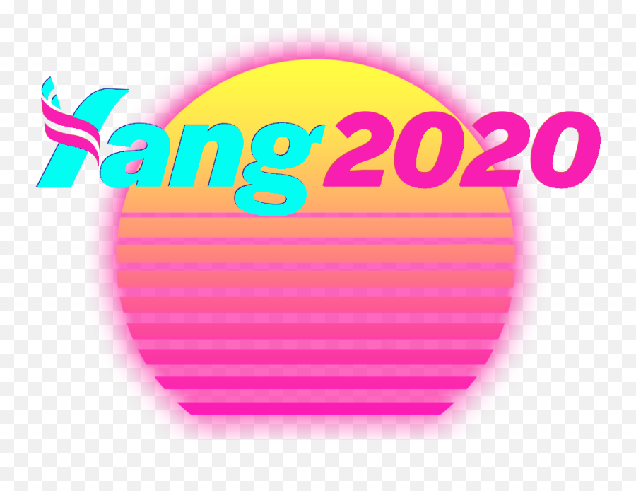 I Made A High - Res Png Version Of The Vaporwave Yang 2020 Yang 2020 Vaporwave Logo,Vapor Wave Png