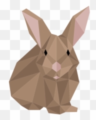 Rabbit Muzzle Bunny Ear Low Poly - Transparent PNG u0026 SVG Poly Art