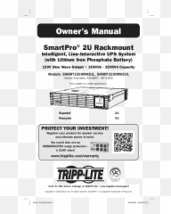Tripp Lite Smartpro 2u Rackmount Owneru0027s Manual - Manuals Language png