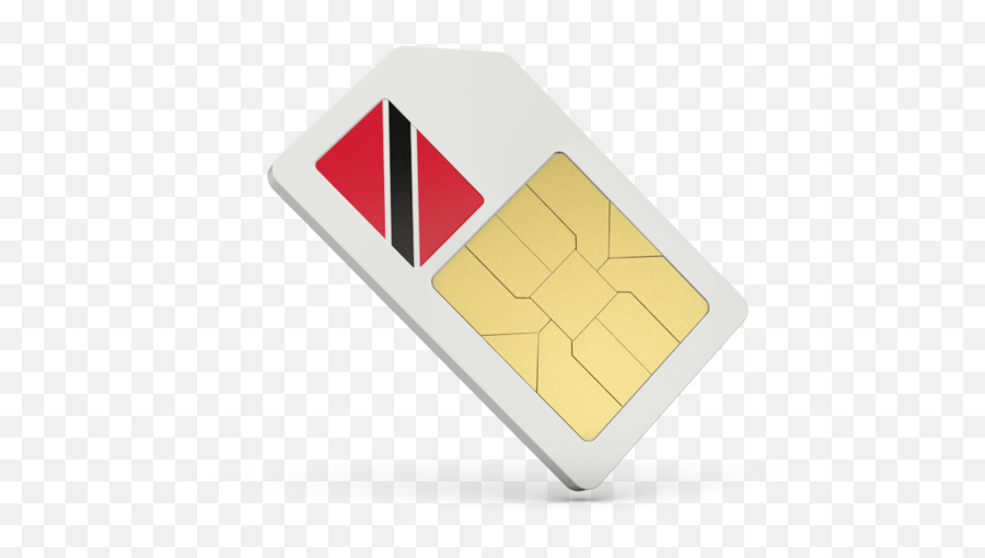 Sim Card Icon Illustration Of Flag Trinidad And Tobago - Mobile Phone Png,Cards Icon Png