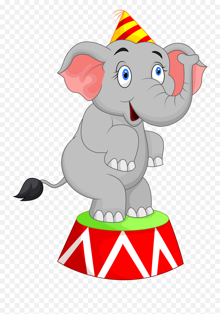 Circus Elephant Clip Art - Transparent Circus Elephant Clipart Png,Elephant Clipart Transparent Background