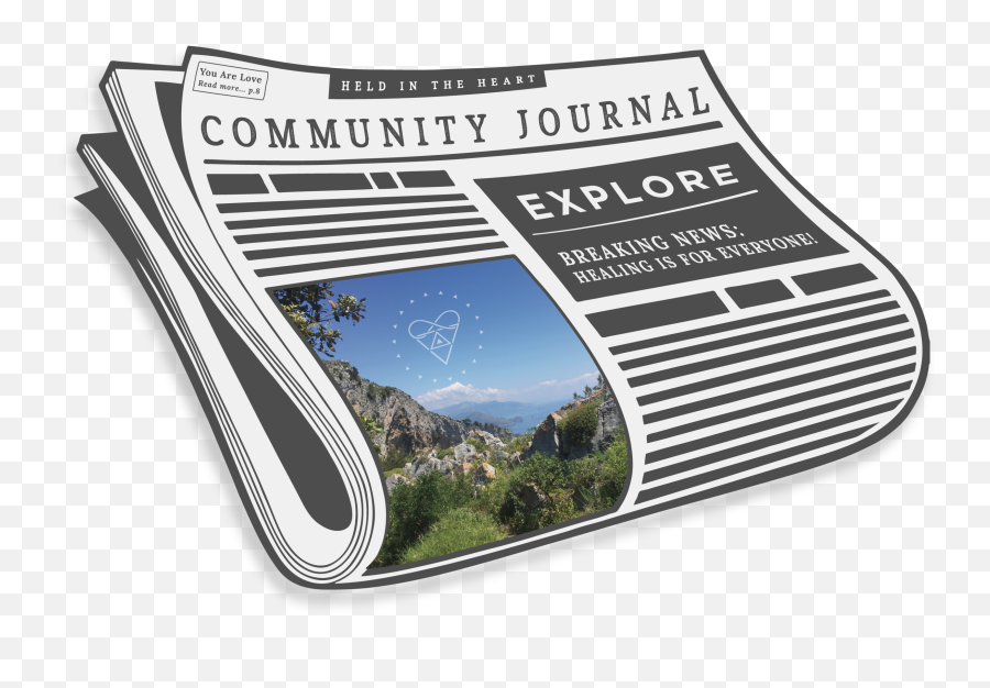 The Community Journal U2014 Held In Heart - Newspaper Graphic Png,Diary Icon