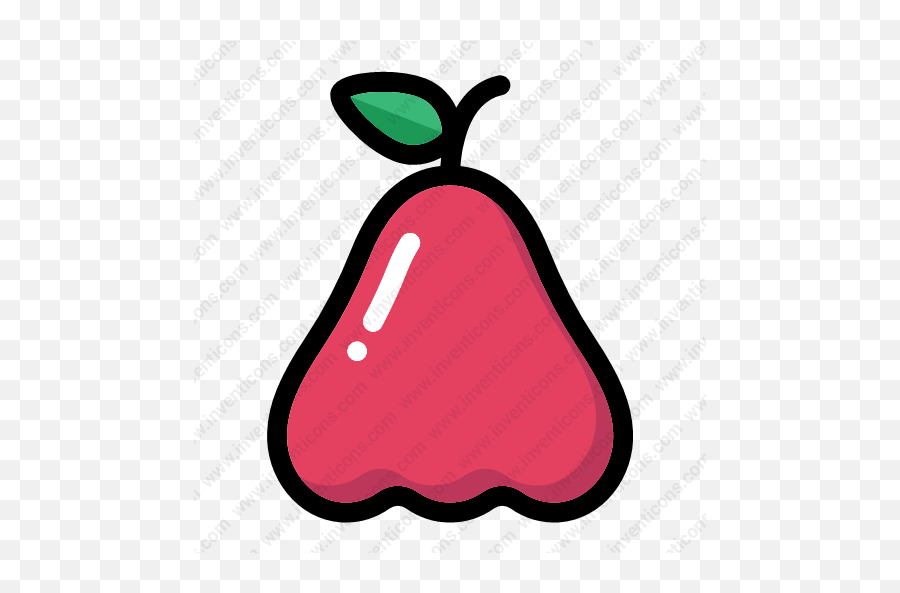 Download Rose Apple Vector Icon Inventicons - Fruit Cartoon Rose Apple Png,Apple Icon Vector