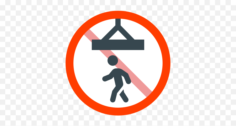Suspended Loads Icon In Color Style Png Forbidden